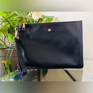 Versace Leather Clutch Wristlet